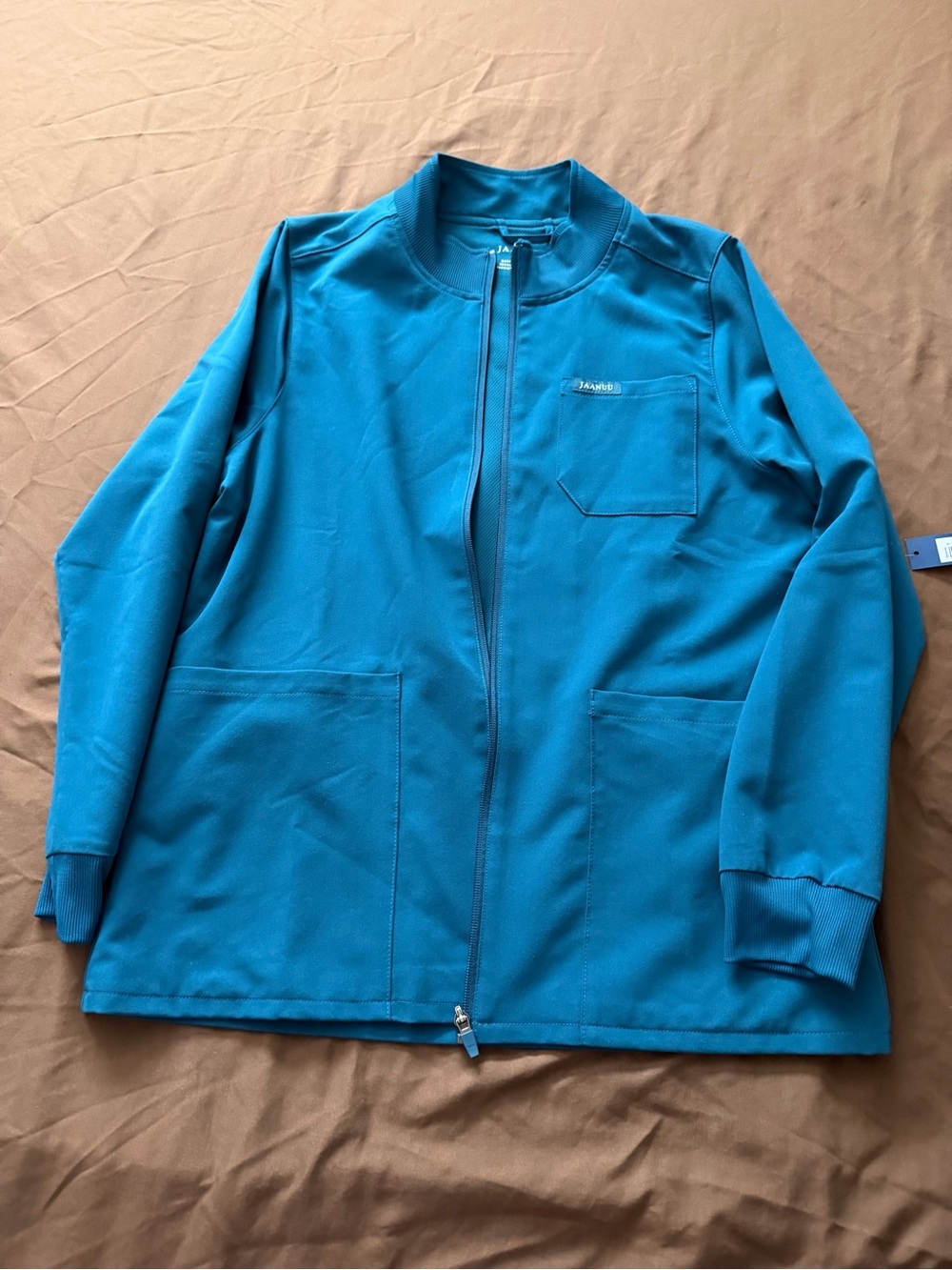 Jaanuu Teal Knit Medical Top